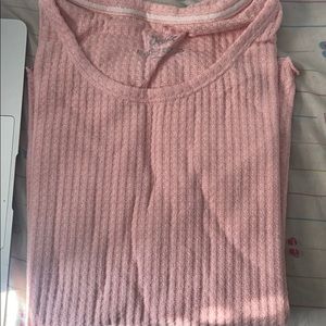 Justice Pink “Waffle” Top